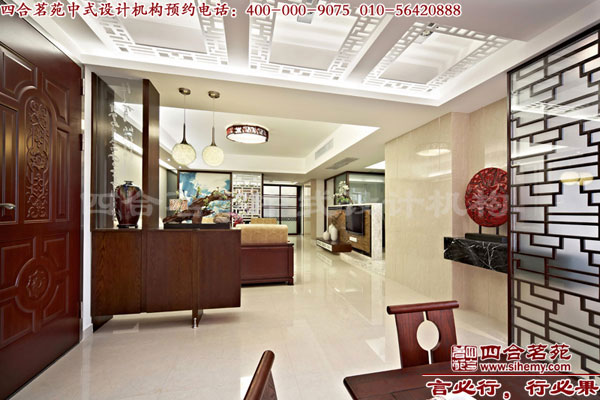 別墅中式裝修效果圖(3) 別致典雅彰顯出中式設計風采。