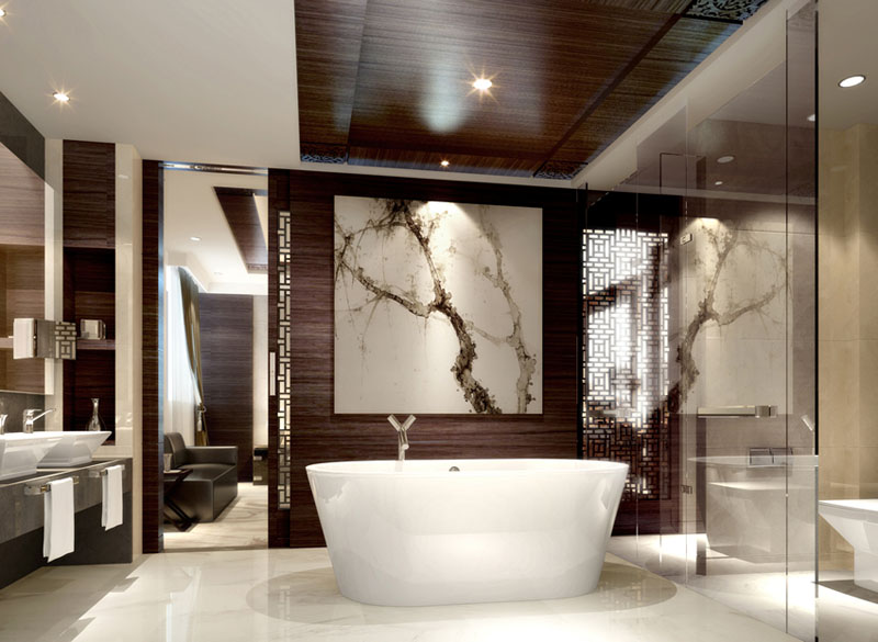 雋永筆觸下的衛生間內蘊古典 新別墅室內設計借鑒